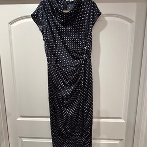 Elegant Black Polka Dot Dress